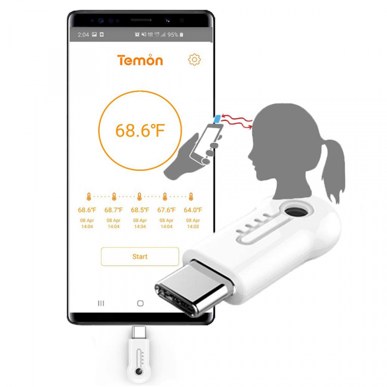 Инфракрасный термометр TEMON с приложением на смартфоне, seahorsesailingschool.com