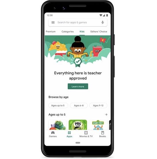 В Google Play появится детская вкладка с приложениями, одобренными учителем