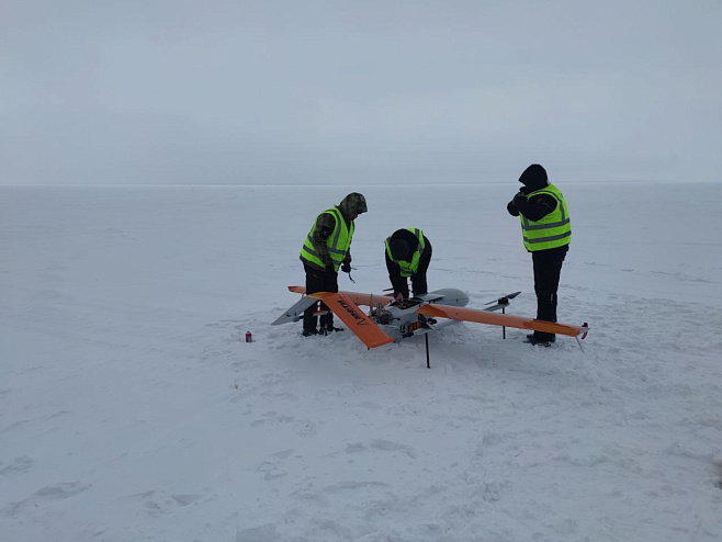 На Рыбинском водохранилище прошли испытания российского беспилотника для ледовой разведки