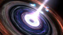 Древняя супермассивная чёрная дыра «стреляет» плазмой прямо в нас