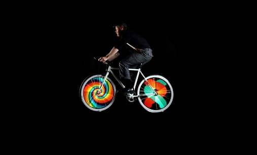 Анимация в велосипедных колесах