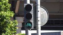 В Петербурге появился светофор для велосипедистов