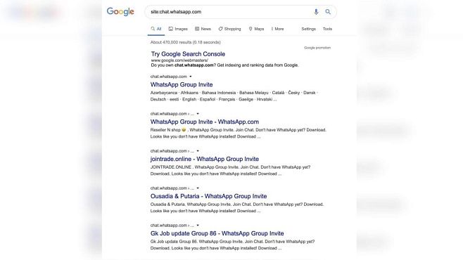 Ссылки на подключение к приватным чатам в WhatsUp оказались в открытом доступе