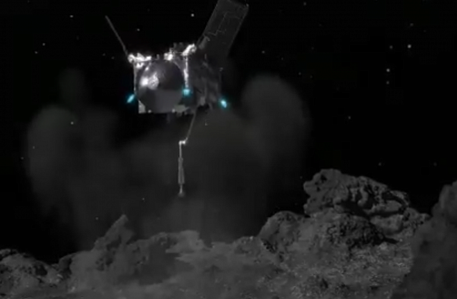 Зонд OSIRIS-REx сделал забор грунта с астероида Бенну