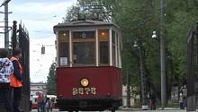 Парад ретро-трамваев в Петербурге