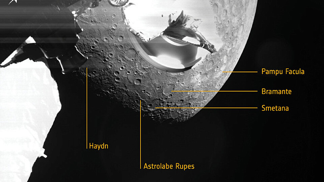 Зонд BepiColombo прислал первые снимки поверхности Меркурия